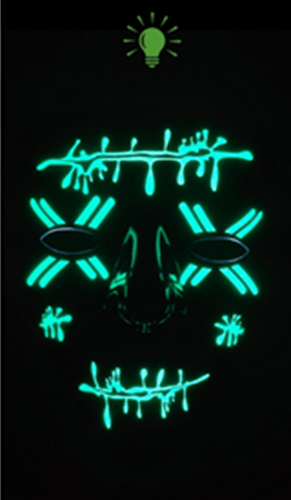Light Up Mask Green Halloween Mask