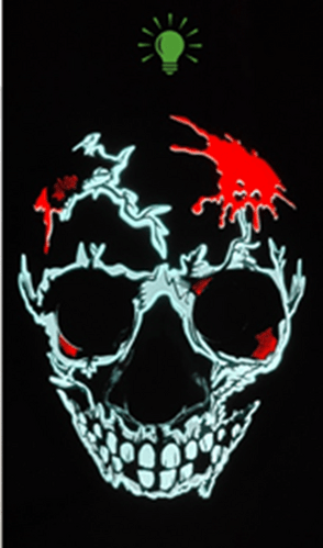 Light Up Skull Blood V1 Halloween Mask