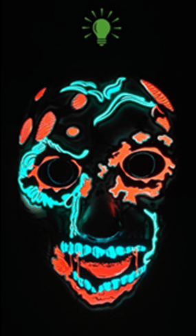Light Up  Skull Horror V2 Halloween Mask