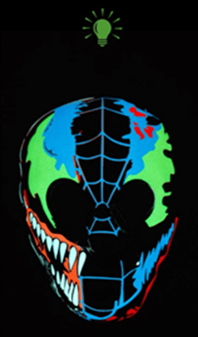 Light Up Venom Colourful Halloween Mask