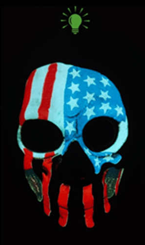 Light Up US Flag Halloween Mask