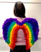 Rainbow Feather Wings 50x45cm | Pride Costume Accessory