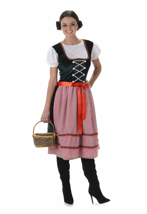 Alpine Girl Costume | Oktoberfest Dirndl Dress | German Beer Maid