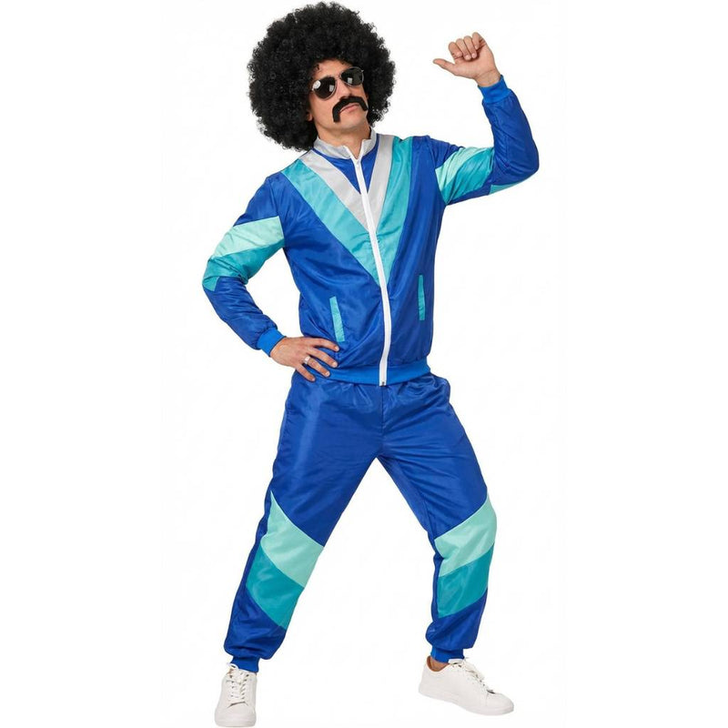 Shell Suit Blue Men's Costume