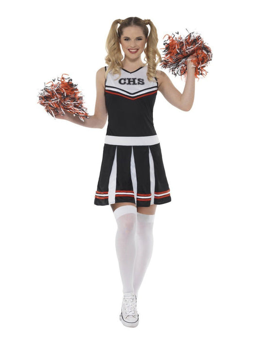 Stand out in our sleek Black Cheerleader Costume from The Costume Company. 