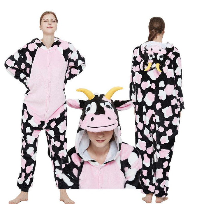 Cow Onesie Pink and Black Costume - The Costume Company