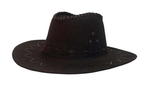 Cowboy Hat Black with Weave - The Costume Company