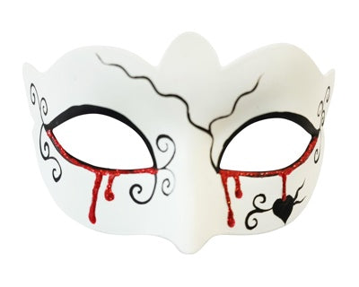 White Eye Mask w Bleeding Eyes