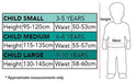 darth vader costume for kids size chart