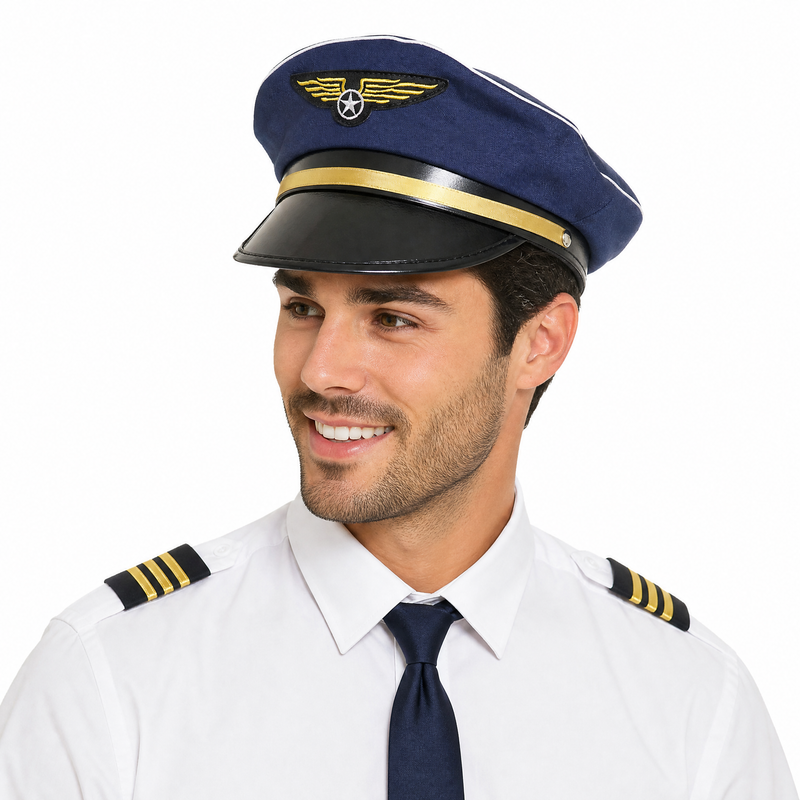Blue Pilot Hat