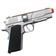 Die-Cast Metal Toy Pistol Silver & Black Gun - The Costume Company