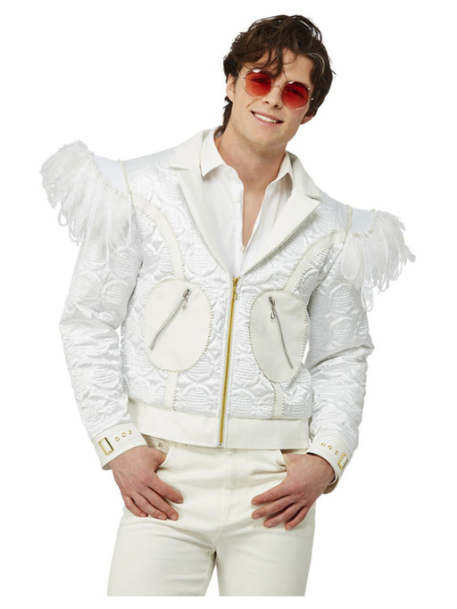 Elton John Feather Jacket Costume  | The Costume Company