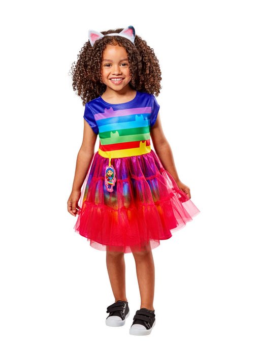 Gabby’s Dollhouse Rainbow Deluxe Costume | Kids Tutu Dress & Ears
