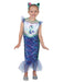 Gabby’s Dollhouse Mercat Mermaid Costume | Kids Blue Dress & Headband