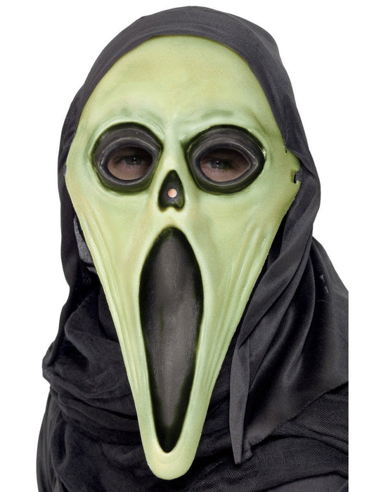 Glow in the Dark Scream Ghost Face Latex Mask - Buy Online Only