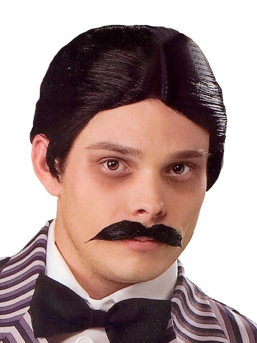 Gomez Addams Wig & Moustache - The Costume Company