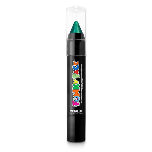 Green Metallic Face Paint Stick - The Costume Company