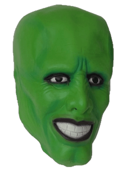 Green "The Mask" Latex Mask - The Costume Company