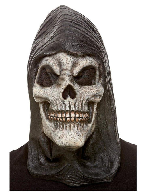 Grim Reaper Skeleton Hooded Latex Mask - The Costume Company