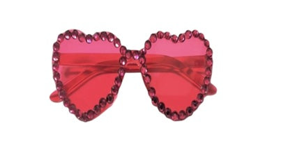 Hot Pink Heart Glasses