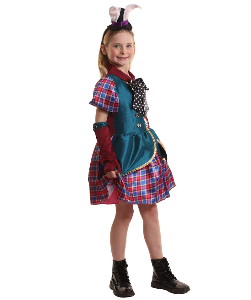 Deluxe Girls Mad Hatter Costume - Buy Online Only