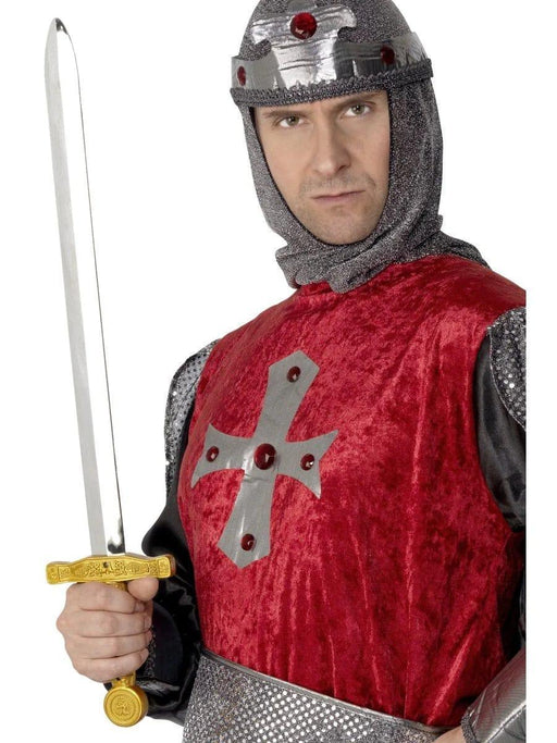 Knight Sword Prop with Shiny Blade - Buy Online Only - The Costume Company