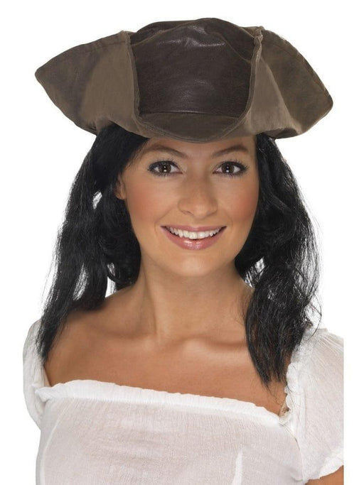 Leather Look Pirate Hat - The Costume Company