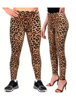 Leopard Print 80s Animal Leggings - The Costume Company