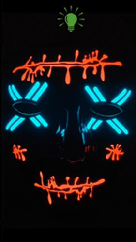 Light Up Blue & Red Halloween Mask - Buy Online Only - The Costume Company