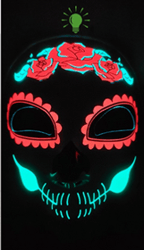 Light Up Day of the Dead Halloween Mask - Buy Online Only - The Costume Company