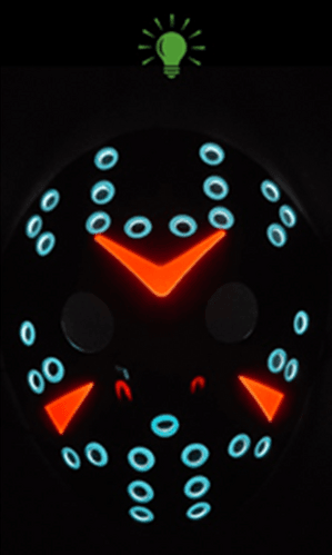 Light Up Hockey Mask Black Halloween Purge Mask