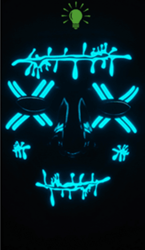 Light Up Mask Blue Halloween Purge Mask