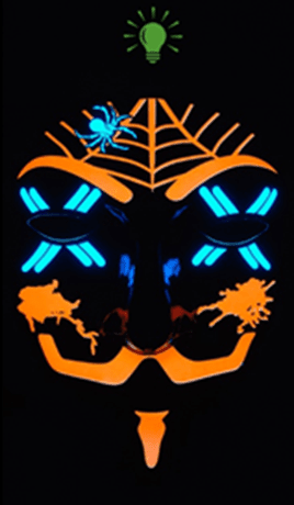 Light Up Mask Spider Halloween Mask