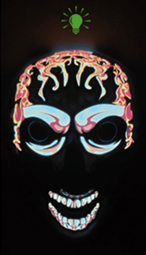 Light Up Skull Smile Halloween Mask