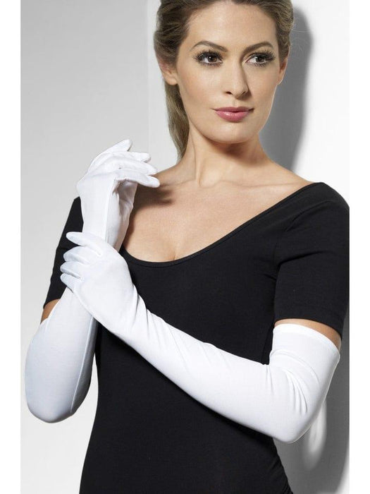 Long White Gloves - Buy Online Only - The Costume Company