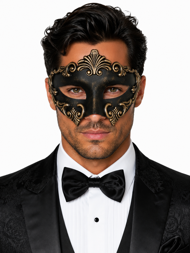 Lorenzo Gold and Black Eye Mask