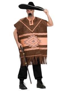 Mexican Western Poncho - The Costume Company