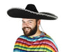 Mexican Hat Black | Sombrero Costume with Silver Striped Band