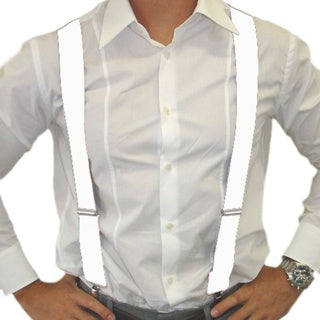 White Trouser Braces | Suspenders