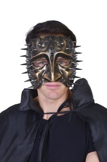 Lazzero Gold Face Mask with Spikes