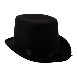 Top Hat Satin Black | Classic Costume & Party Accessory