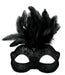 Daniella Black Feather Masquerade Mask | Elegant Venetian Costume