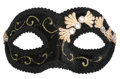 Coco Black Velvet Masquerade Mask | Elegant Venetian Eye Mask