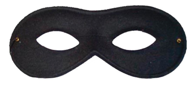 Black Eye Mask | Classic Round Masquerade Costume Accessory