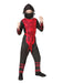 Child Ninja Costume | Kids Red & Black Dragon Warrior Outfit