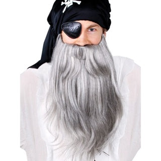 Pirate Beard and Moustache Grey Jumbo Set