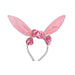 Pink Bow Bunny Ears Headband - The Costume Company