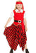 Pirate Girl Costume | Red & Black Striped Skirt | Book Week & Halloween