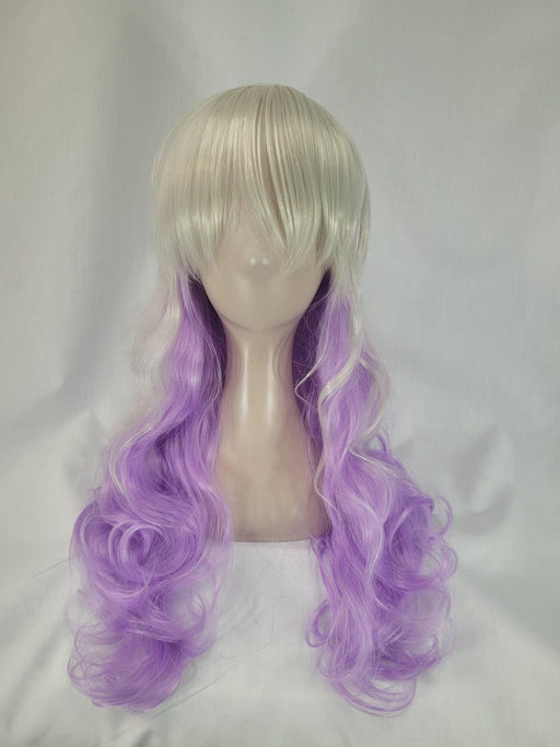 Purple & White Two Tone Heat Styleable Wig - The Costume Company