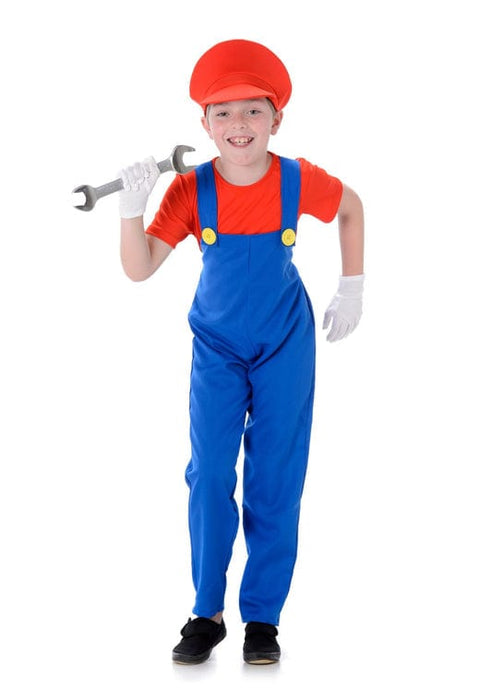 Plumber Mario Inspired Classic Child Costume